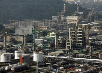 Vista da Refinaria Presidente Bernardes (RPBC)