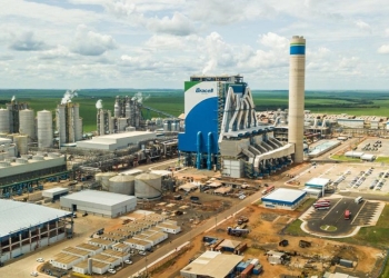 Vista da fábrica da Bracell em Lençois Paulista