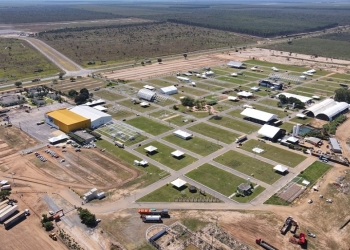 Vista aérea da Bahia Farm