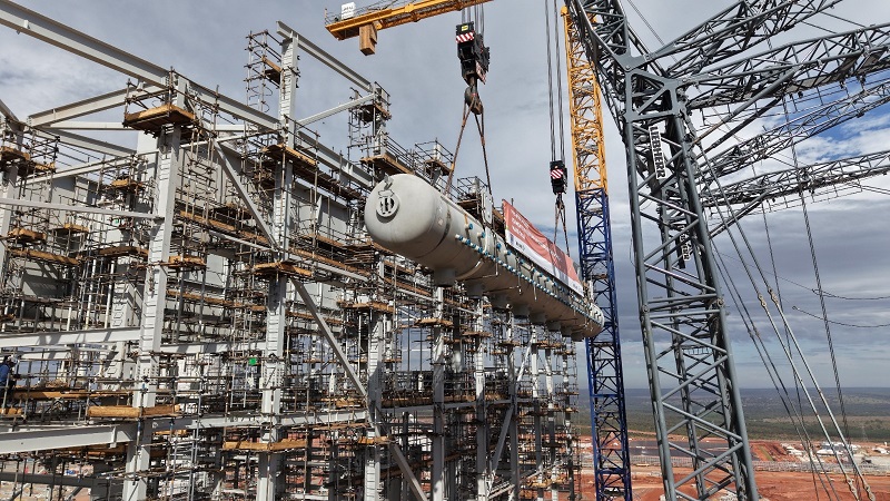 Arauco instala balão de vapor da maior caldeira de recuperação do mundo 2 Arauco