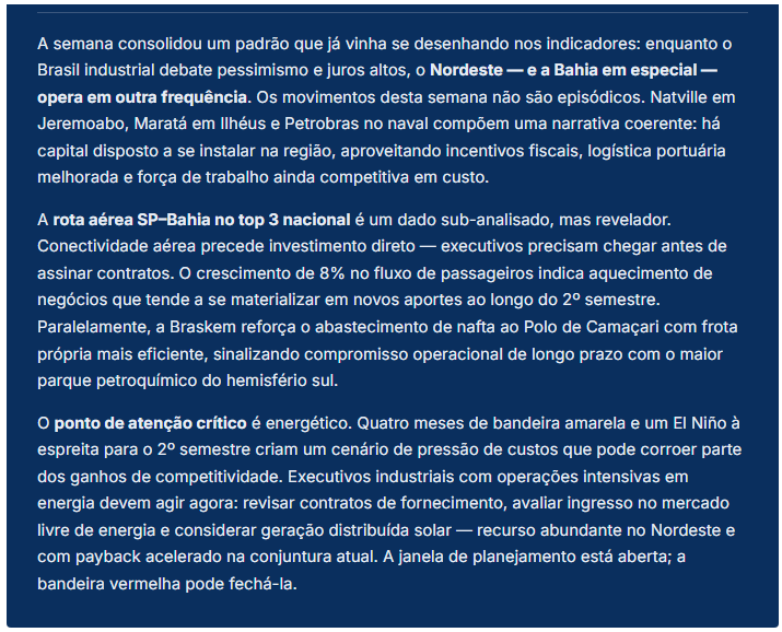 analise indústria